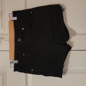 Women's black denim shorts in size 8